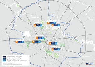 Bucharest’s areas with the highest number of apartments in construction in the vicinity of office projects