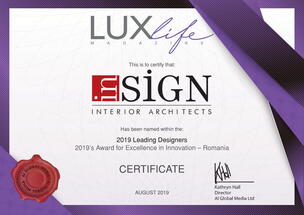 inSIGN by Noblesse Group International received the award for excellence in innovation in interior design